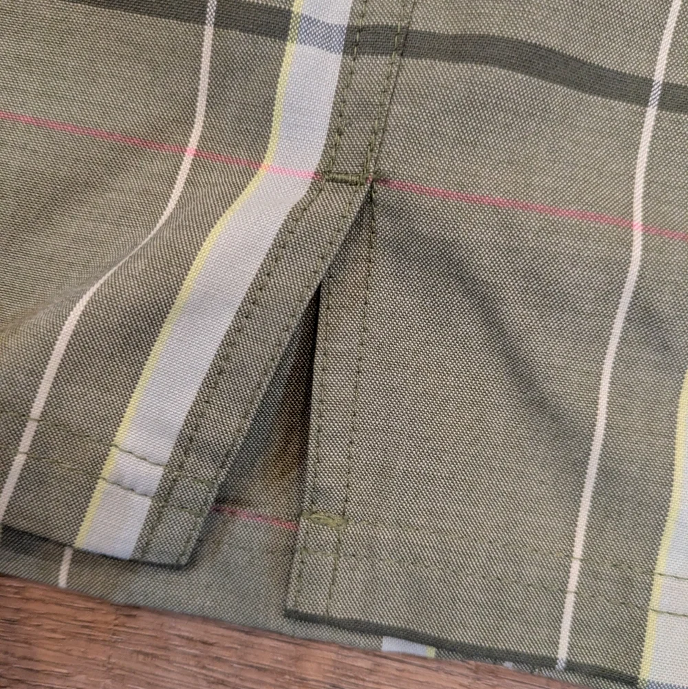 Smartwool Loden Plaid Merino Wool Skirt Golf Outdoors Hiking Sz 2